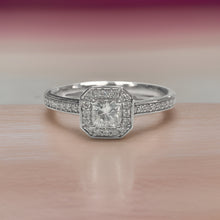 Load image into Gallery viewer, White Gold Radiant-Cut Diamond Ring
