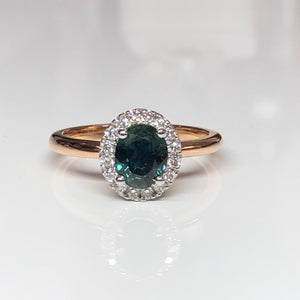Teal Australian Sapphire Ring