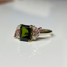 Load image into Gallery viewer, Tourmaline and Diamond Ring