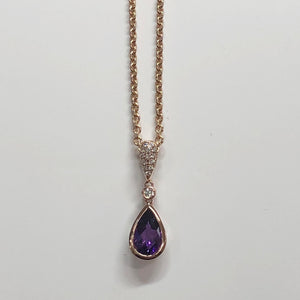 Rose Gold and Amethyst Pendant