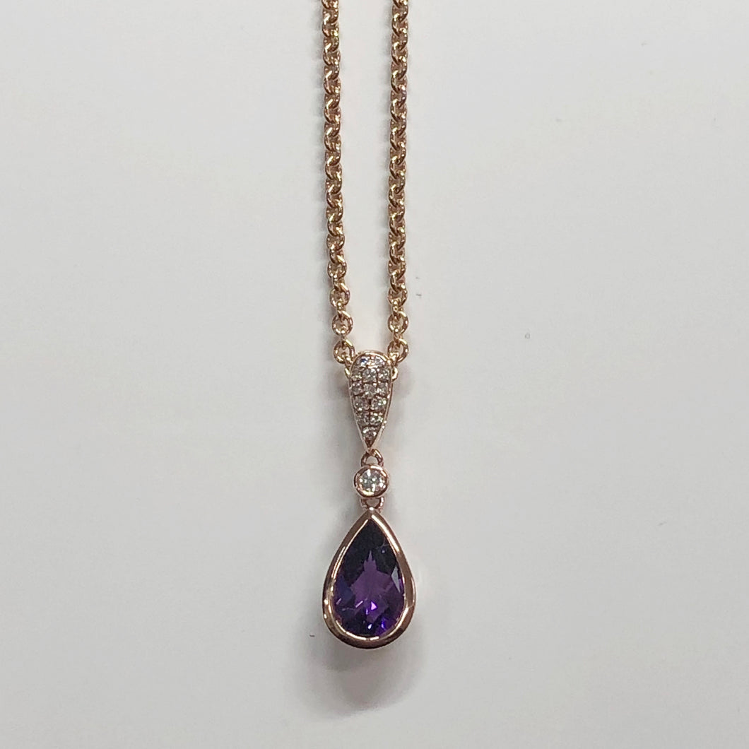 Rose Gold and Amethyst Pendant
