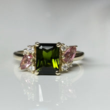 Load image into Gallery viewer, Tourmaline and Diamond Ring