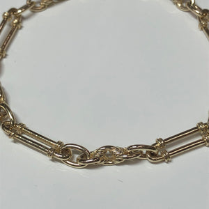 9ct Yellow Gold Antique Style Link Bracelet