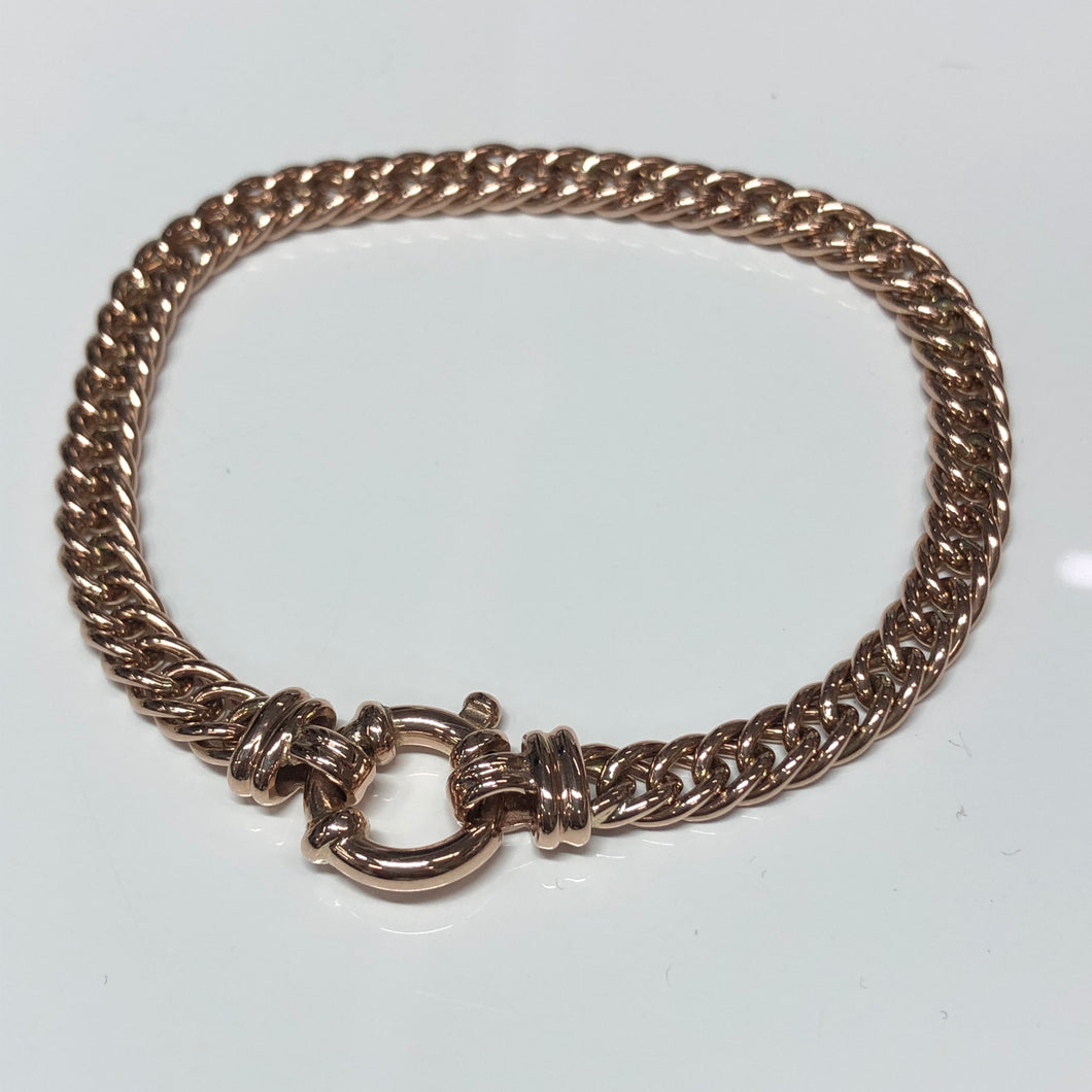 9ct Rose Gold Tight Curb Bracelet