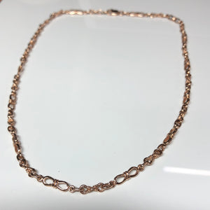 9ct Rose Gold Bow Link Necklace