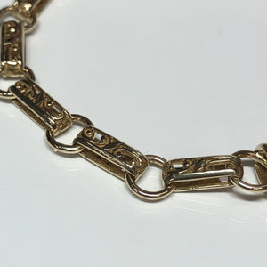 9ct Yellow Gold Filigree Link Bracelet