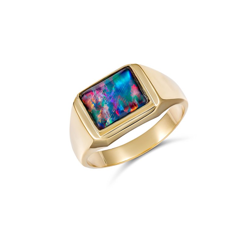 Rectangular Opal Ring