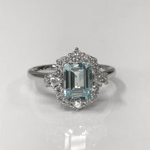 Load image into Gallery viewer, Aquamarine and Diamond Ring
