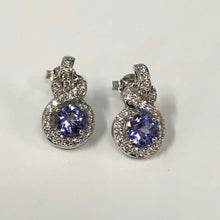Load image into Gallery viewer, Tanzanite and Diamond Earrings

