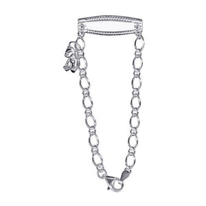 Figaro Link Bracelet with Bear Charm