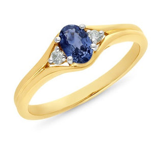 Sapphire and Diamond Ring