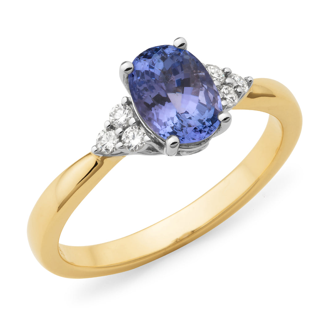 Tanzanite and Diamond Ring