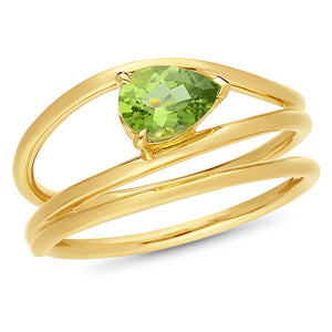 Peridot Multiband Ring