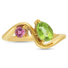Load image into Gallery viewer, Peridot and Pink Tourmaline Ring
