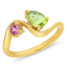 Load image into Gallery viewer, Peridot and Pink Tourmaline Ring
