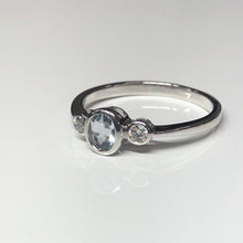 Load image into Gallery viewer, Aquamarine and Diamond Ring
