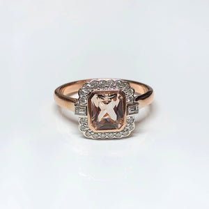Morganite and Diamond Ring