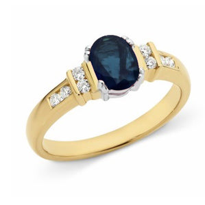 Sapphire and Diamond Ring