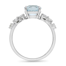 Load image into Gallery viewer, Aquamarine and Diamond Ring

