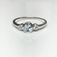 Load image into Gallery viewer, Aquamarine and Diamond Ring
