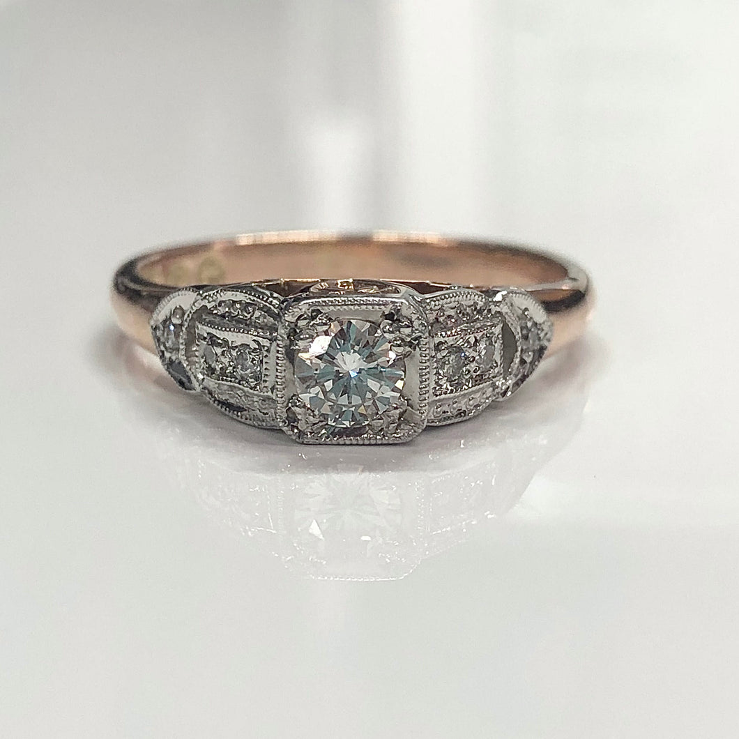 Rose Gold Antique Reproduction Ring