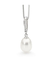 Load image into Gallery viewer, Pearl and Cubic Zirconia Pendant
