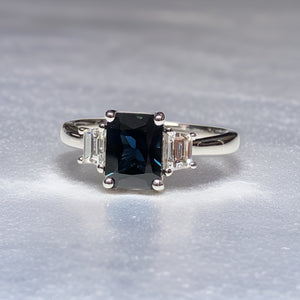 Emerald-Cut Sapphire Ring