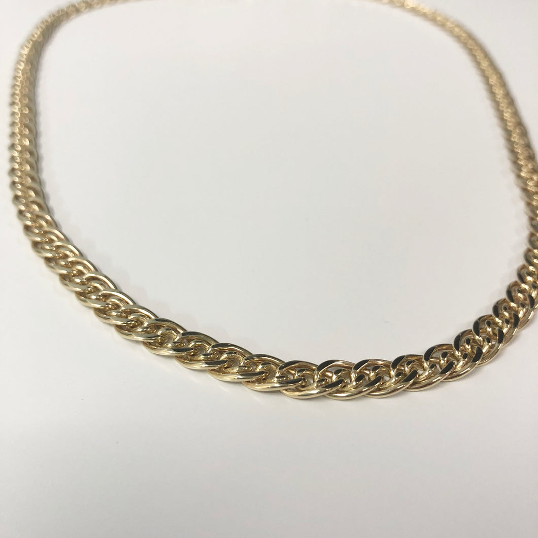 Double curb chain necklace deals
