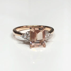 Morganite and Diamond Ring