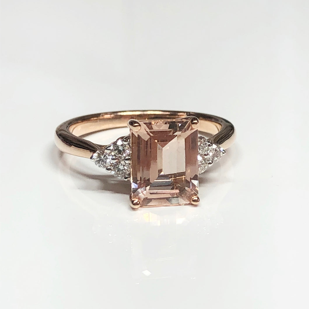 Morganite and Diamond Ring
