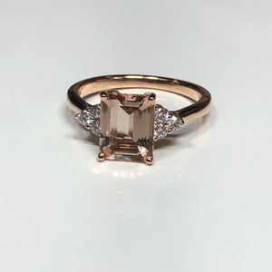 Morganite and Diamond Ring