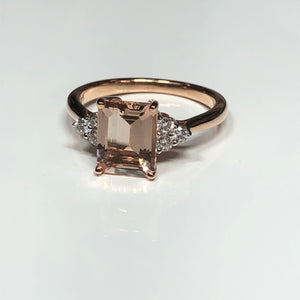 Morganite and Diamond Ring