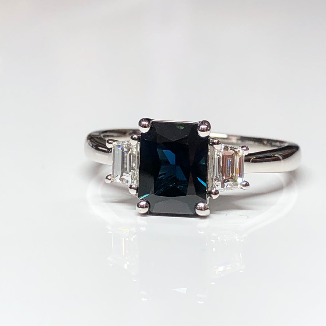Emerald-Cut Sapphire Ring