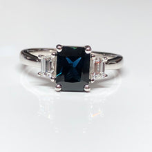 Load image into Gallery viewer, Emerald-Cut Sapphire Ring
