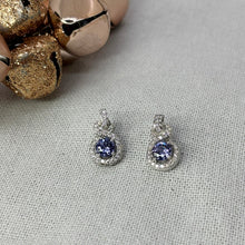 Load image into Gallery viewer, Tanzanite and Diamond Earrings
