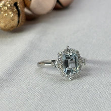Load image into Gallery viewer, Aquamarine and Diamond Ring
