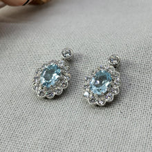 Load image into Gallery viewer, Sterling Silver and Blue Topaz Earrings
