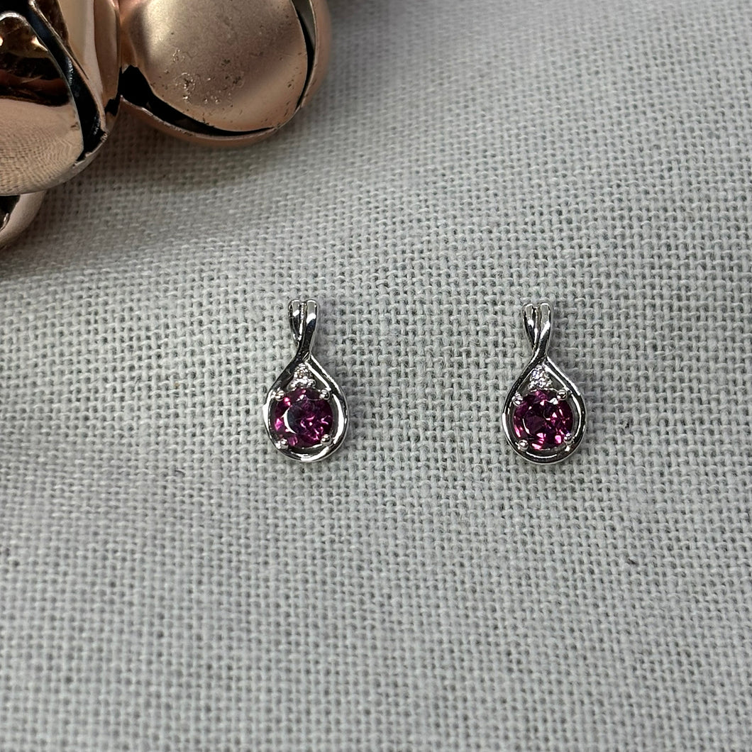 Rhodolite Garnet Earrings