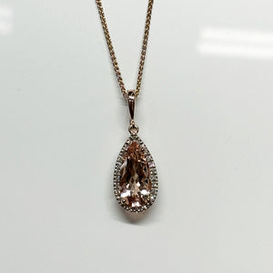 Rose Gold and Morganite Pendant