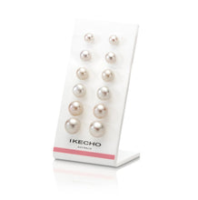 Load image into Gallery viewer, Button Shaped Pearl Earrings (Sterling Silver)
