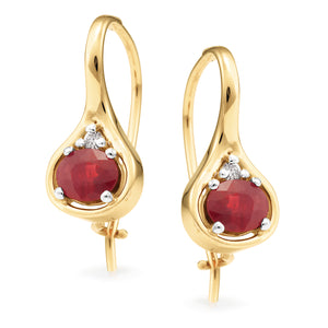 Ruby and Diamond Earrings