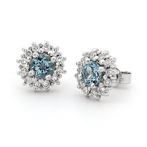 Sky Blue Aquamarine Earrings