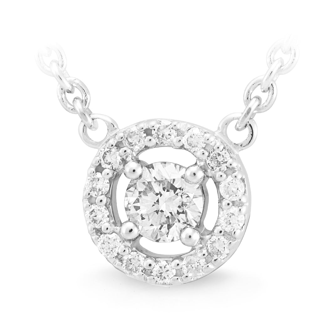 Diamond Halo Pendant