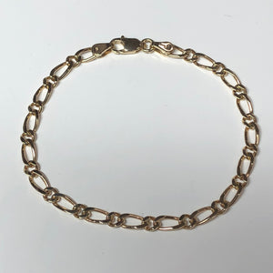 9ct Yellow Gold Figaro Link Bracelet