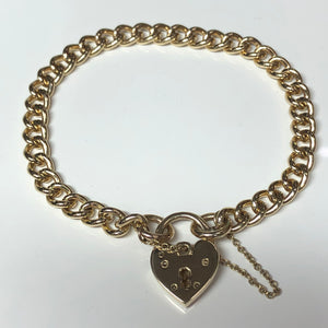 9ct Yellow Gold Padlock Bracelet