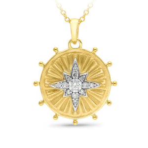 Yellow Gold Starburst Pendant