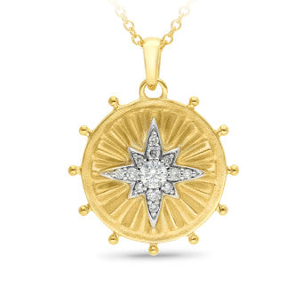 Yellow Gold Starburst Pendant