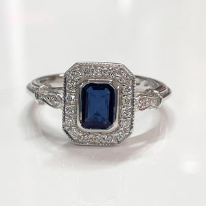 Sapphire and Diamond Ring