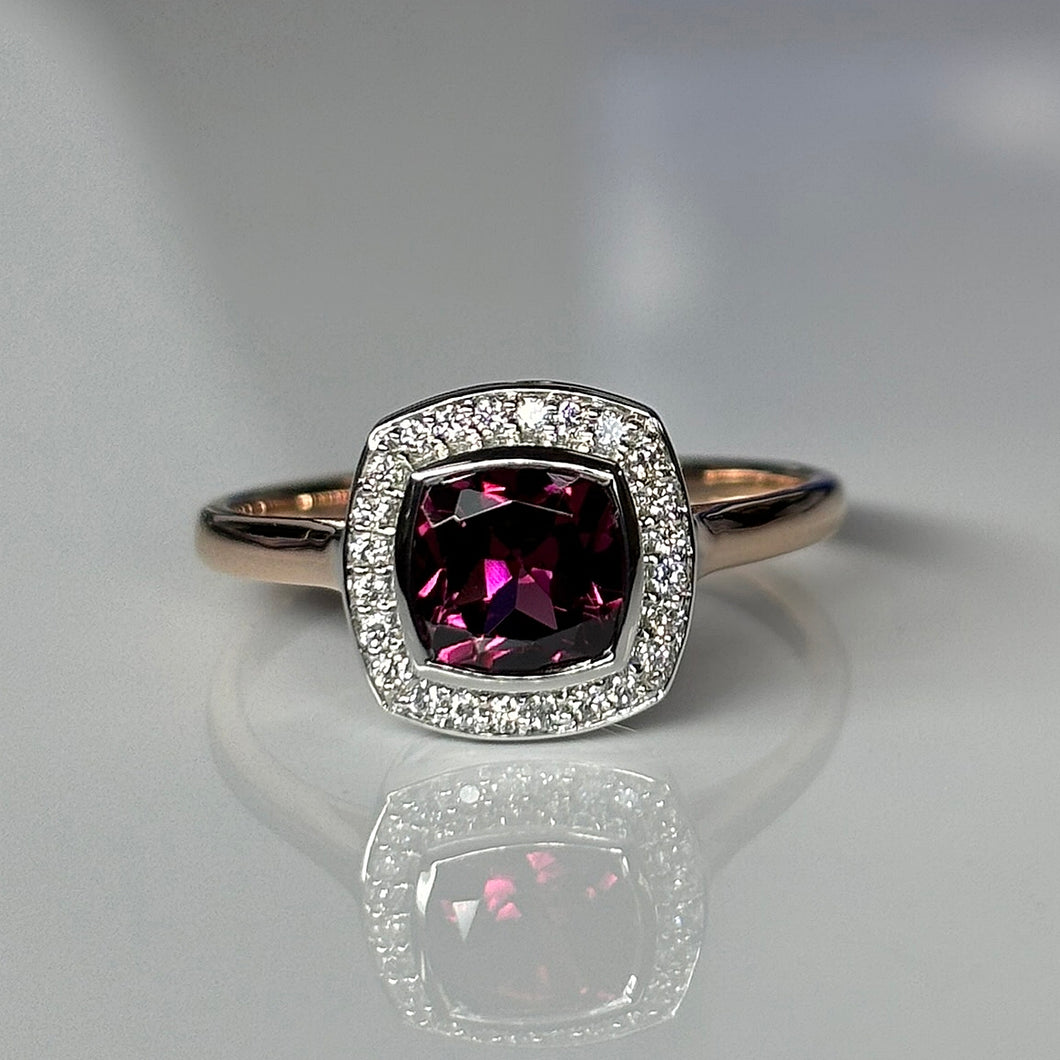Rhodolite Garnet Ring