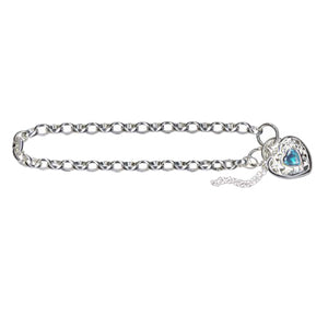 Padlock Style Bracelet with Topaz